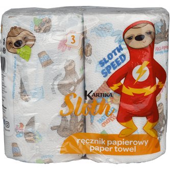 Utěrky papírové Sloth 2 ks s potiskem 3 vrstvé