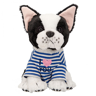 Plyšový buldoček Top Model, Chocolate, výška 21 cm