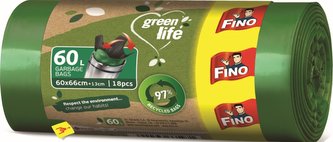 Pytel na odpadky 60 l/18 ks Easy pack Green life FINO