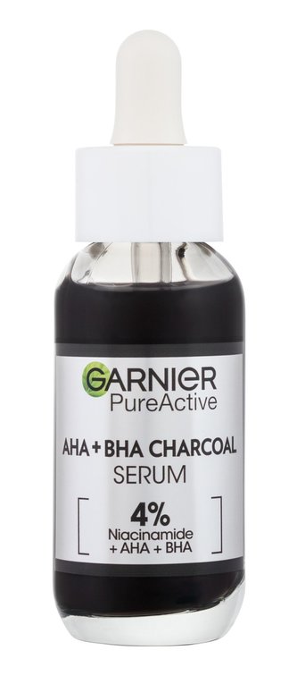 Garnier Pure Active Pleťové sérum AHA + BHA Charcoal Serum 30 ml pro ženy