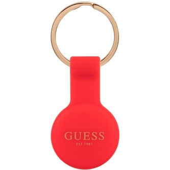 Guess Liquid Silicone Classic Logo pouzdro pro AirTag červené