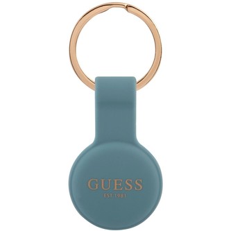 Guess Liquid Silicone Classic Logo pouzdro pro AirTag modré
