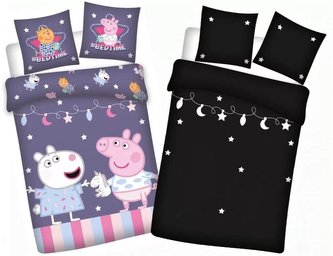 POVLEČENÍ PEPPA PIG - SVÍTÍCÍ VE TMĚ