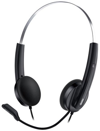 GENIUS sluchátka HS-220U/ USB/ černo-stříbrný