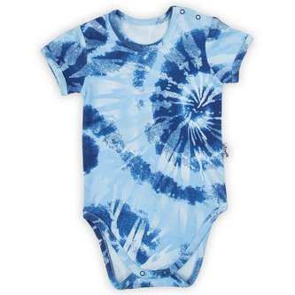 Kojenecké bavlněné body s krátkým rukávem Nicol Tomi modrá - velikost 74 (6-9m)