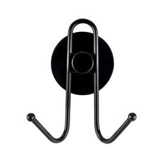 Háček samolepící se 2 háčky 7,3x4,5x9,5 cm černý