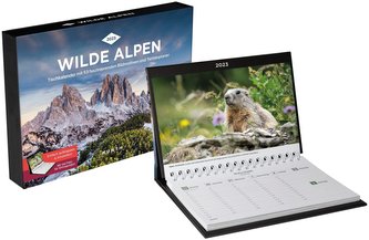 Wilde Alpen Tischkalender 2023