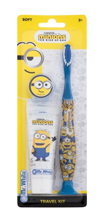 Minions Minions zubní pasta Minions 25 ml + zubní kartáček Minions 1 ks + kryt na zubní kartáček Minions 1 ks