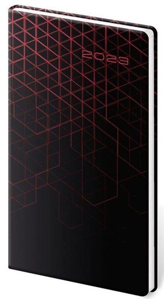 Diář 2023 týdenní kapesní Vario - Red design