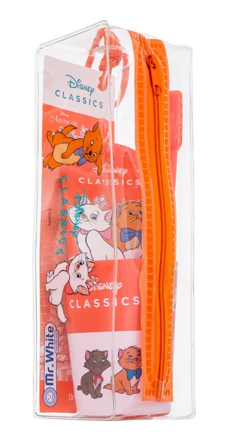 Disney The Aristocats zubní pasta The Aristocats 75 ml + zubní kartáček The Aristocats 1 ks + kelímek The Aristocats 1 ks + kosmetická taštička