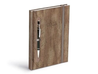 Diář 2023 D801 PU Brown/gray for pen