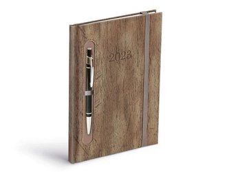 Diář 2023 T805 PU Brown/gray for pen