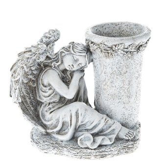 Polyresinová váza s andělem, 0/8