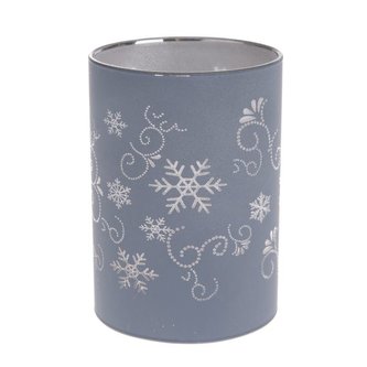 Skleněný svícen s LED světlem, 0/72