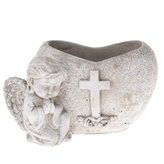 Betonový obal na květináč - srdce, 0/12