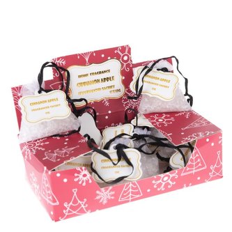 Vonný sáček z organzy - skořice, jablko - sada 12ks, 1/48