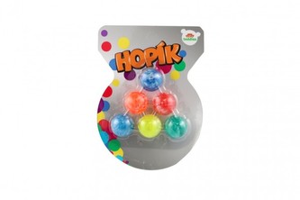 Hopík/míček 3cm 6ks mramorované na kartě