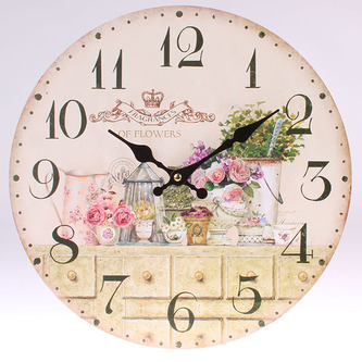 Dřevěné nástěnné hodiny, 0/12