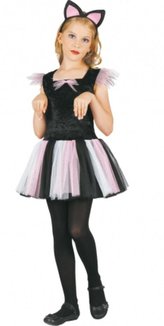 Dětský kostým kočička - 8 až 10 let - Vel. 130 - 140 cm - Godan