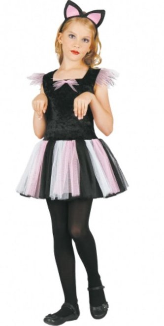 Dětský kostým kočička - 8 až 10 let - Vel. 130 - 140 cm - Godan