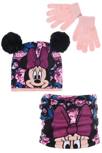 ČEPICE, NÁKRČNÍK A RUKAVICE MINNIE - velikost 52