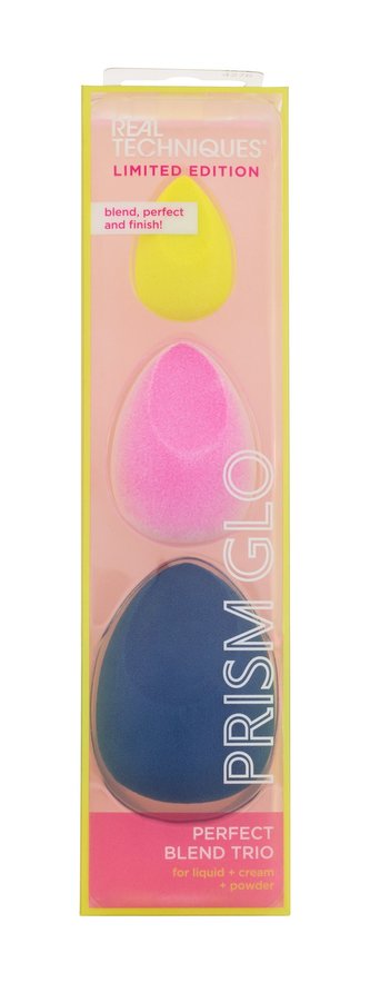 Real Techniques Prism Glo houbička na těkutý make-up Prism Glo 1 ks + houbička na krémový make-up Prism Glo 1 ks + houbička na pudr Prism Glo 1 ks
