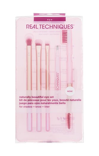 Real Techniques Naturally Beautiful Eye štětec Naturally Beautiful Eye RT 355 Tapered Shadow 1 ks + štětec Naturally Beautiful Eye RT 354 Brow Highlighter 1 ks + štětec Naturally Beautiful Eye RT 326 Flat Liner 1 ks + štětec Naturally Beautiful Eye RT 353