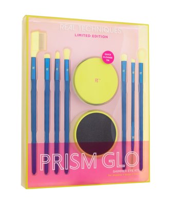Real Techniques Prism Glo štětec 039 Lash Groomer 1 ks + štětec 040 Smudge 1 ks + štětec 041 Detailer 1 ks + štětec 042 Tapered Shadow 1 ks + štětec 043 Shading 1 ks + štětec 044 Brow Spoolie 1 ks + štětec 045 Blending 1 ks + čistič kosmetických štětců Qu