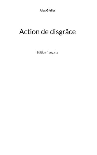 Action de disgrâce