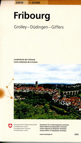Swisstopo 1 : 25 000 Fribourg