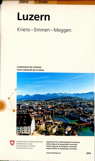 Swisstopo 1 : 25 000 Luzern