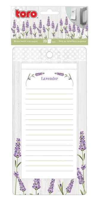 BLOK NA LEDNIČKU S MAGNETEM "LEVANDULE 2",70 LISTŮ