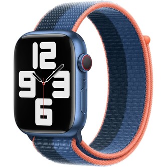 Apple Watch provlékací sportovní řemínek 45/44/42mm ledňáčkově/hlubokomořsky modrý