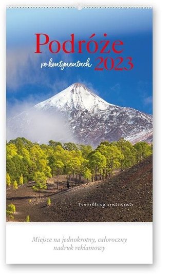 Kalendarz 2023 Ścienny Podróże po kontynentach