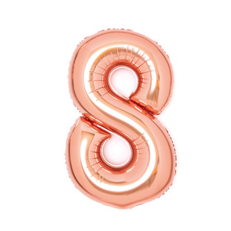 Foliová číslice - rose gold 8 - 66 cm