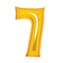 Foliová číslice - zlatá 7 - 66 cm