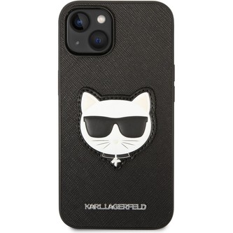 Karl Lagerfeld PU Saffiano Choupette Head kryt iPhone 14 černý