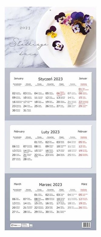 Kalendarz 2023 trójdzielny Smacznego