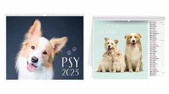 Kalendarz 2023 ścienny Psy