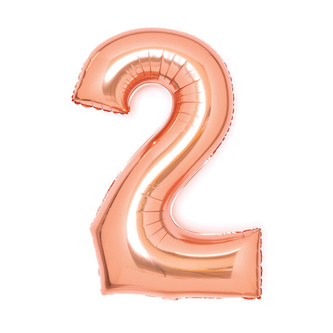 Foliová číslice - rose gold 2 - 66 cm