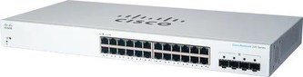 Cisco switch CBS220-24T-4G-UK, 24xGbE RJ45, 4xSFP, fanless - REFRESH