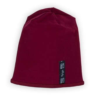 Kojenecká čepička Nicol Races bordó - velikost 80/86