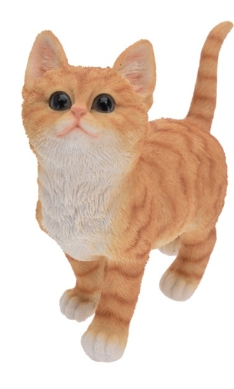 Zrzavá kočka dekorace 20x18,7x8,5 cm