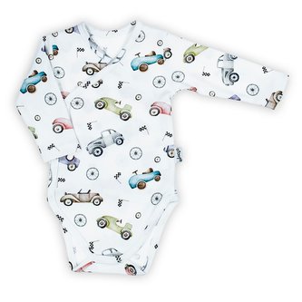 Kojenecké bavlněné body s bočním zapínáním Nicol Races - velikost 56 (0-3m)