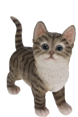 Mourovatá kočka dekorace 20x18,7x8,5 cm