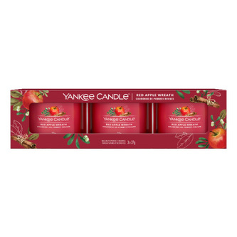 Yankee Candle Sada votivních svíček ve skle Red Apple Wreath 3 x 37 g unisex