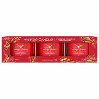 Yankee Candle Sada votivních svíček ve skle Sparkling Cinnamon 3 x 37 g unisex