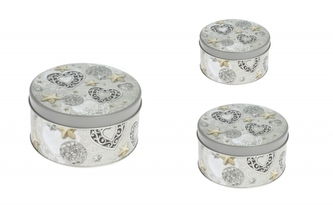 Plechová dóza A sada 3 ks