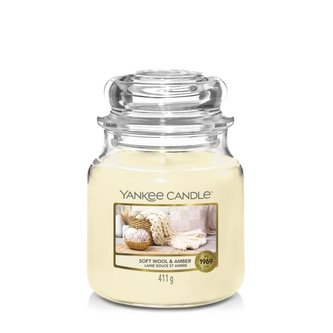 Yankee Candle Aromatická svíčka Classic střední Soft Wool & Amber 411 g unisex