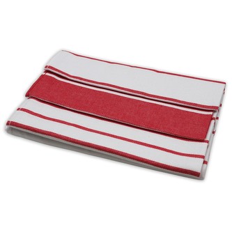 HOME ELEMENTS Set utěrek z egyptské bavlny 50*70 cm, 3 ks, Pruhy červené